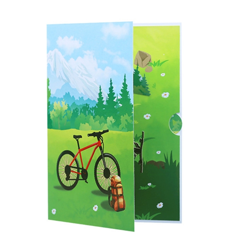 Mountain Biking Events - Paper Sculpture Greeting Card Set with