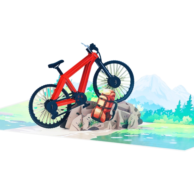 Paper Sculpture Greeting Card  - Mountain Biking Events review and price