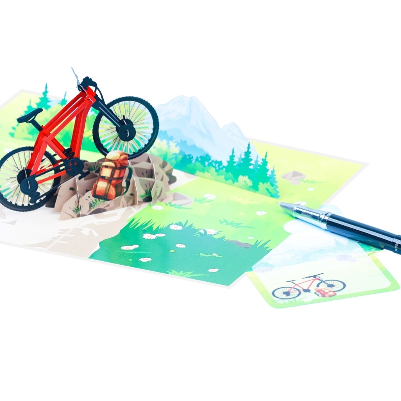 Paper Sculpture Greeting Card  - Mountain Biking Events review and price