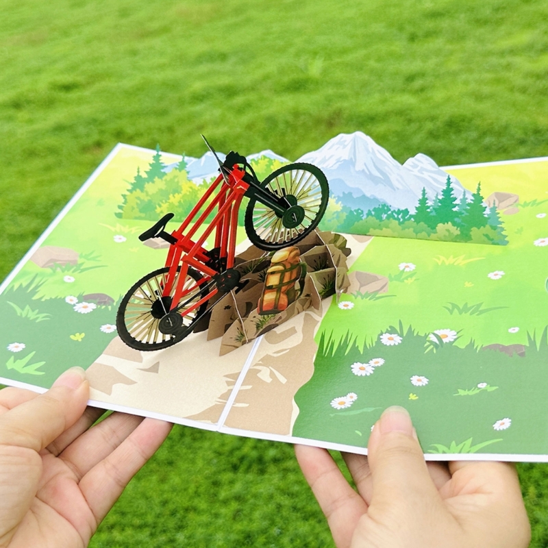Paper Sculpture Greeting Card  - Mountain Biking Events review and price
